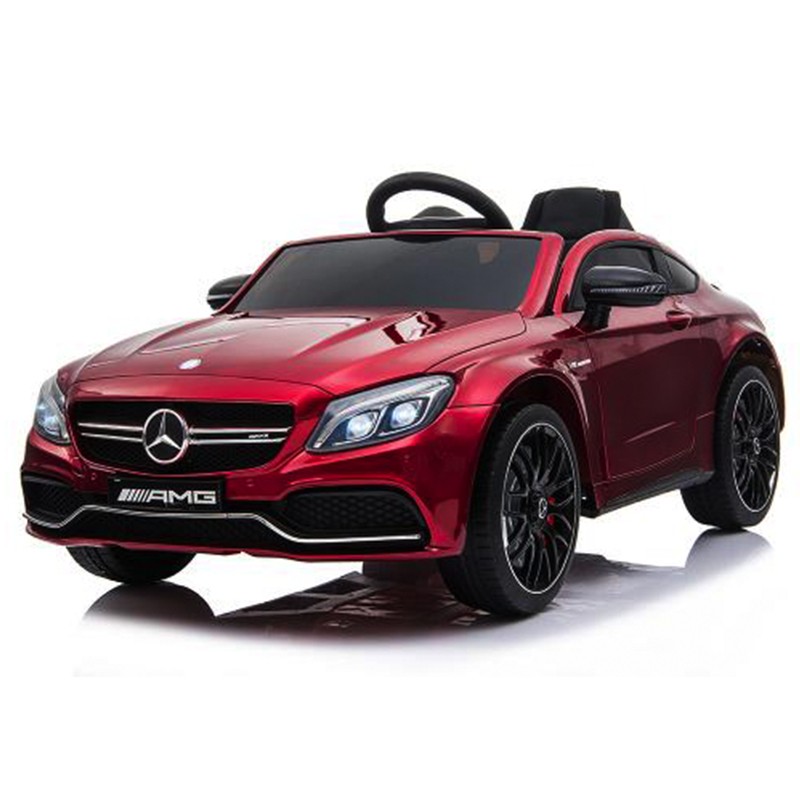 Детска акумулаторна кола C63s червен металик