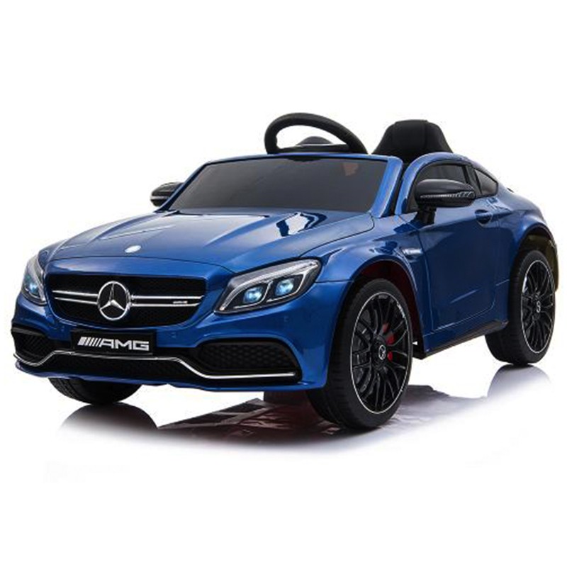 Детска акумулаторна кола C63s син металик