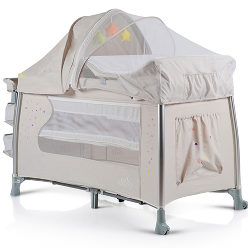 Детска кошара CANGAROO ISLEEP бежов