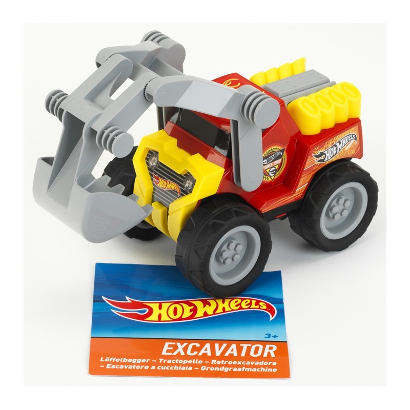Детски багер Hot Wheels - червен