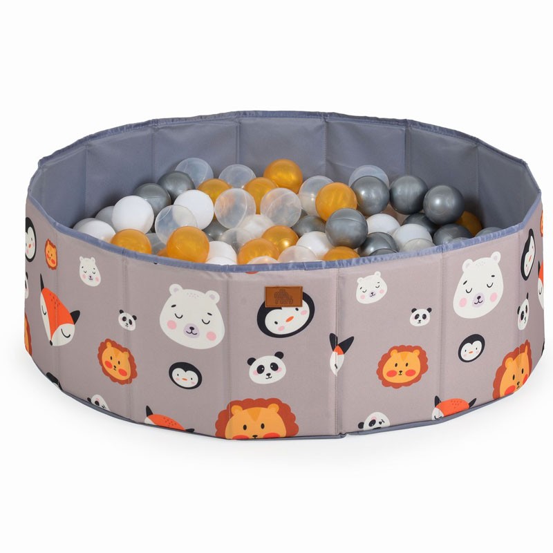 Сгъваем детски басейн с 90 цветни топки MONI TOYS Melo animals