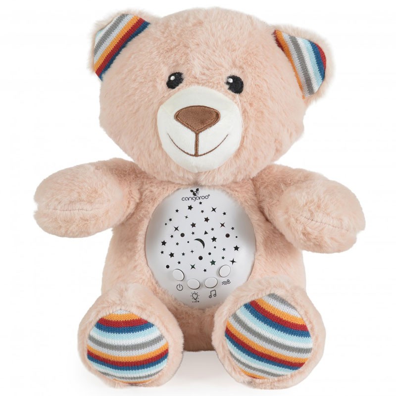 Нощна лампа и прожектор с бял шум CANGAROO Lulo Bear 330K-I