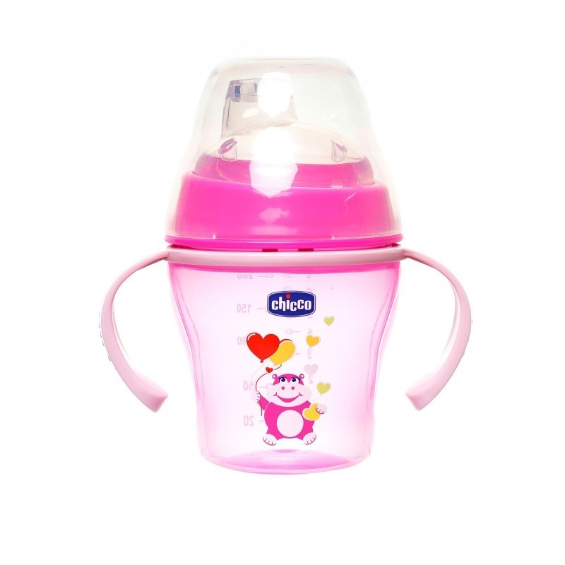 Преходна чаша Soft cup 200 мл - розов