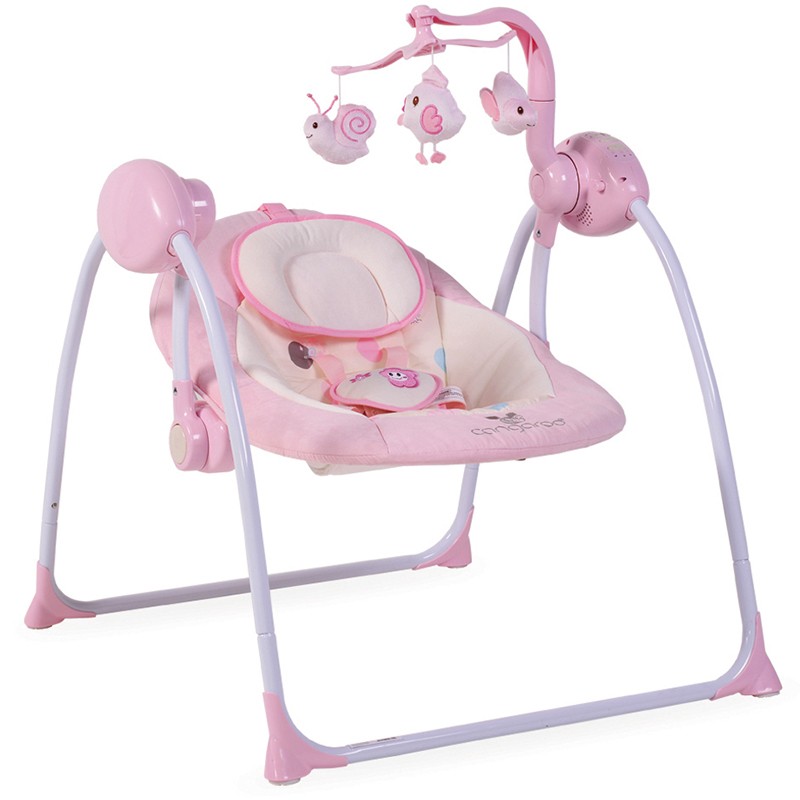 Бебешка люлка CANGAROO Baby Swing+ розов