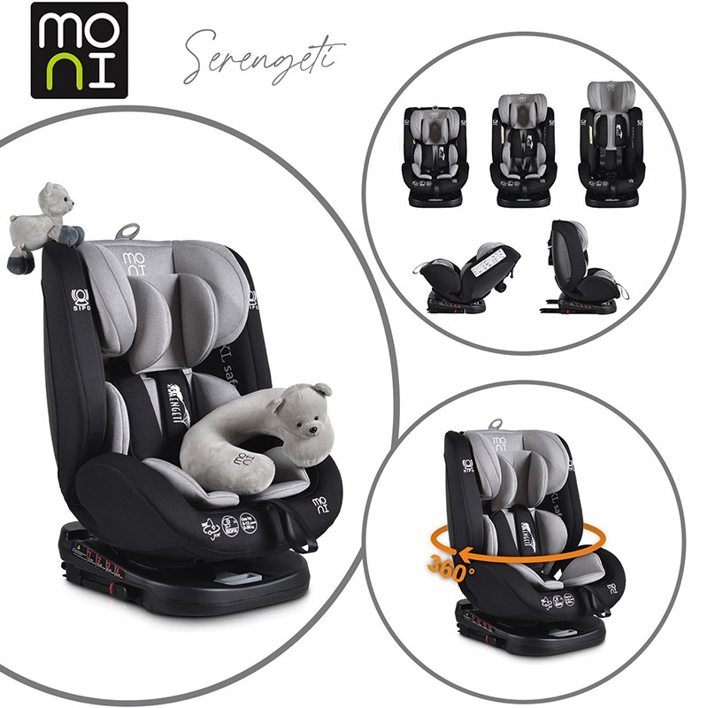 Стол за кола CANGAROO SERENGETI 0-36 kg сив